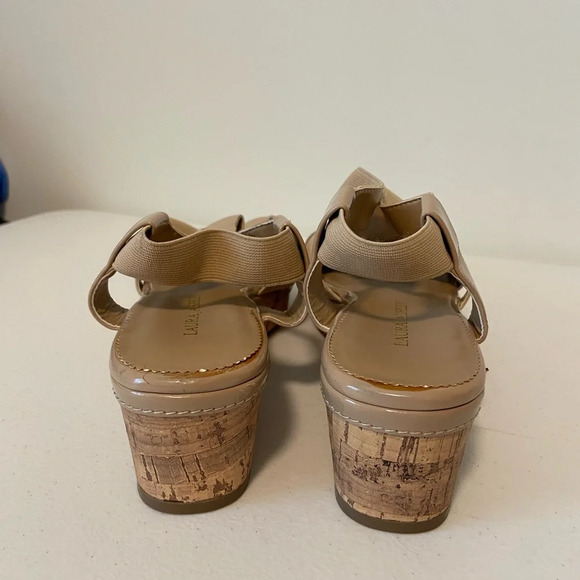 Laura Ashley women’s nude elastic strap platform sandals — size‎ 9.5 - Picture 3 of 8